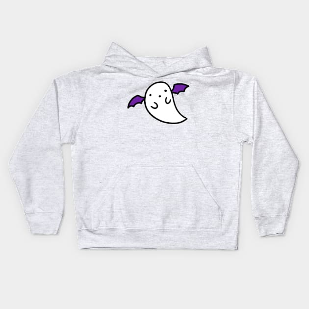 Bat Ghost Kids Hoodie by saradaboru